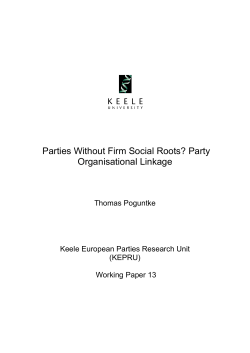 Parties Without Firm Social Roots? Party