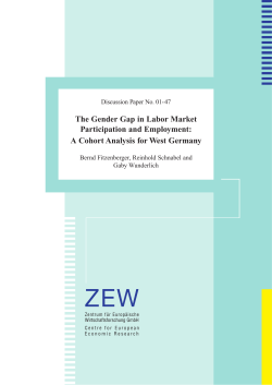 The Gender Gap in Labor Market Participation and Employment