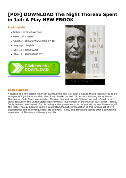 DOWNLOAD The Night Thoreau Spent in Jail: A Play
