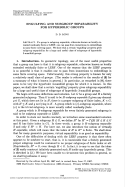 engulfing and subgroup separability for hyperbolic groups