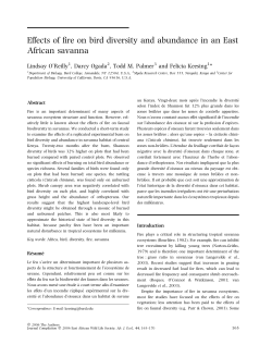 Effects of fire on bird diversity and abundance in an East African