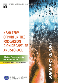 Near-term opportunities for carbon dioxide capture and storage