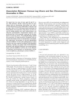 Association Between Venous Leg Ulcers and Sex