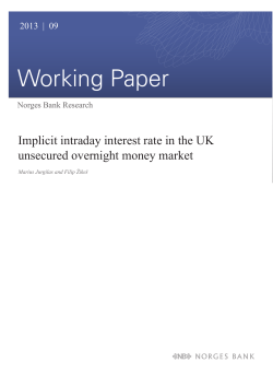 Implicit Intraday Interest Rate in the UK Unsecured