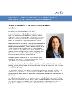 Influential Women In IP Law: Sandra Crawshaw-Sparks