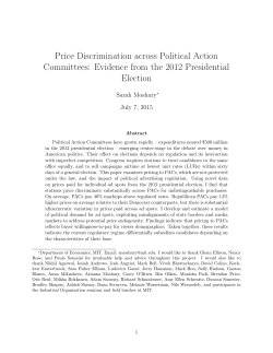 Price Discrimination across Political Action Committees: Evidence