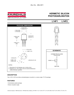 HERMETIC SILICON PHOTODARLINGTON L14F1 L14F2