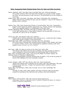 Suggested Books for Sets and Skip-Counting