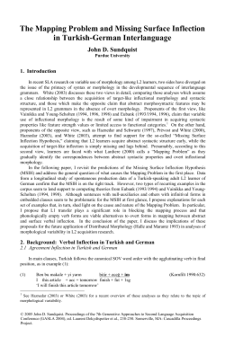 The Mapping Problem and Missing Surface Inflection in Turkish