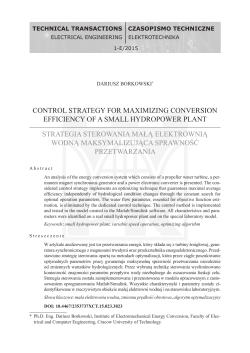 control strategy for maximizing conversion efficiency of a small