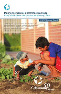 2013-14 Annual Report - Mennonite Central Committee Canada