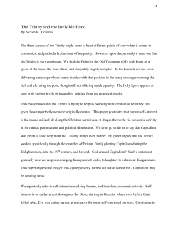 The Trinity and the Invisible Hand