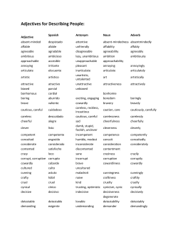 Adjectives for Describing People