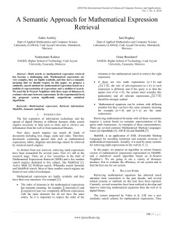 A Semantic Approach for Mathematical Expression Retrieval