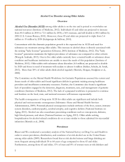 Alcohol Use Disorder Among Older Adults Handout