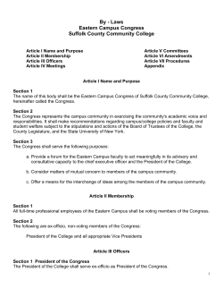 By - Laws Eastern Campus Congress Suffolk County Community