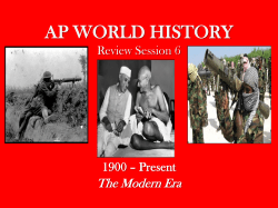 AP WORLD HISTORY Review Session 6