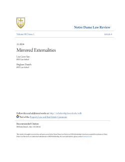 Mirrored Externalities