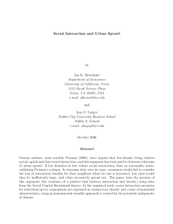 Social Interaction and Urban Sprawl