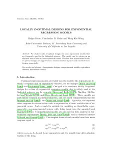 locally d-optimal designs for exponential regression models