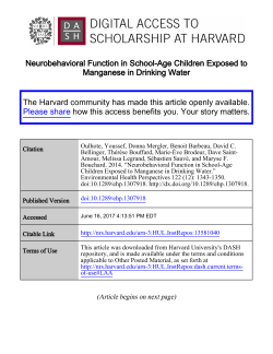 Neurobehavioral Function in School