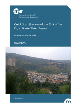 Quick Scan (Review) of the ESIA of the Kigali Waste Water Project