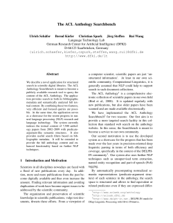 The ACL Anthology Searchbench - coli.uni