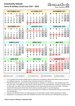 Term dates 2017