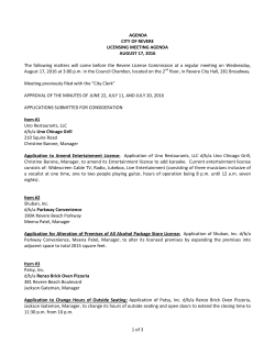 August 17, 2016 - City of Revere