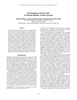 On Designing a Social Coach to Promote Regular Aerobic Exercise