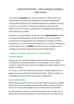 common response , confounding variables, coincidence