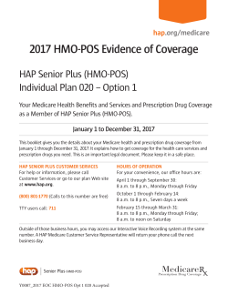 HAP Senior Plus Option 1 (HMO