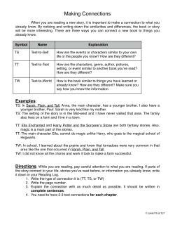 Reading Connections - 21stCenturyCompetencies