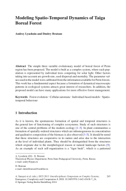 Modeling Spatio-Temporal Dynamics of Taiga Boreal Forest