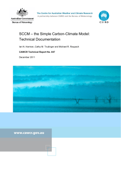 SCCM – the Simple Carbon-Climate Model: Technical