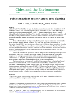 Public Reactions to New Street Tree Planting