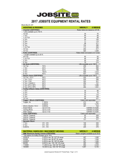 Line Card - Jobsite Equipment Rentals