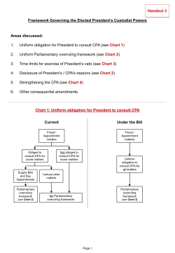 Framework Governing the Elected President`s Custodial Powers