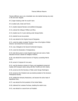 13 Thomas Jefferson`s Remarkable Resume