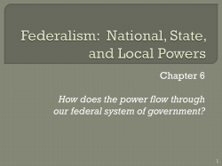 How does the power flow through our federal system of government?