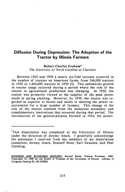 Diffusion During Depression: The Adoption of the Tractor by Illinois