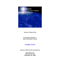 Episode 11: State of the Planet`s Oceans