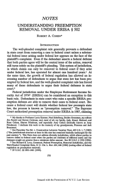 Understanding Preemption Removal under ERISA 502