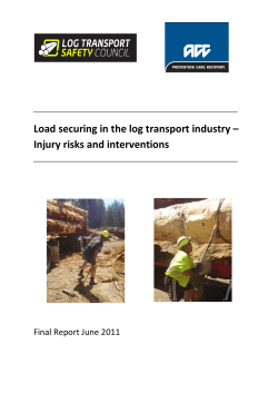 Load securing in the log transport industry &ndash; Injury risks and
