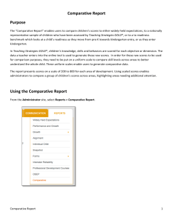 Comparative Report Guide 102513