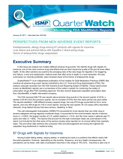 Perspectives from New Adverse Event Reports