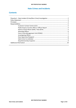 Hate crimes and incidents