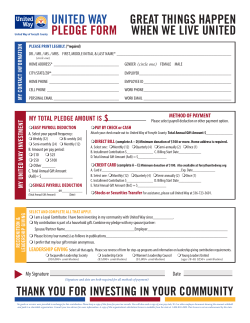 pledge form - United Way of Forsyth County