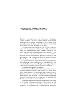 1 the negro and language - ASAZ African Students Association of