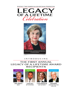 Legacy Kit.indd - Legacy of a Lifetime